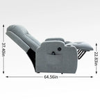 Poltrona Reclinabile Power Lift con Massaggio, Calore, Porte USB e Portabicchieri