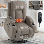 Poltrona Reclinabile Power Lift con Massaggio, Calore, Porte USB e Portabicchieri