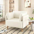 Poltroncina in tessuto con gambe in legno