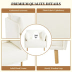 Poltroncina in tessuto con gambe in legno