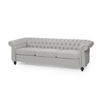 Divano a 3 posti Chesterfield con bottoni e borchie