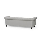 Divano a 3 posti Chesterfield con bottoni e borchie