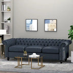 Divano a 3 posti Chesterfield con bottoni e borchie