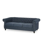 Divano a 3 posti Chesterfield con bottoni e borchie
