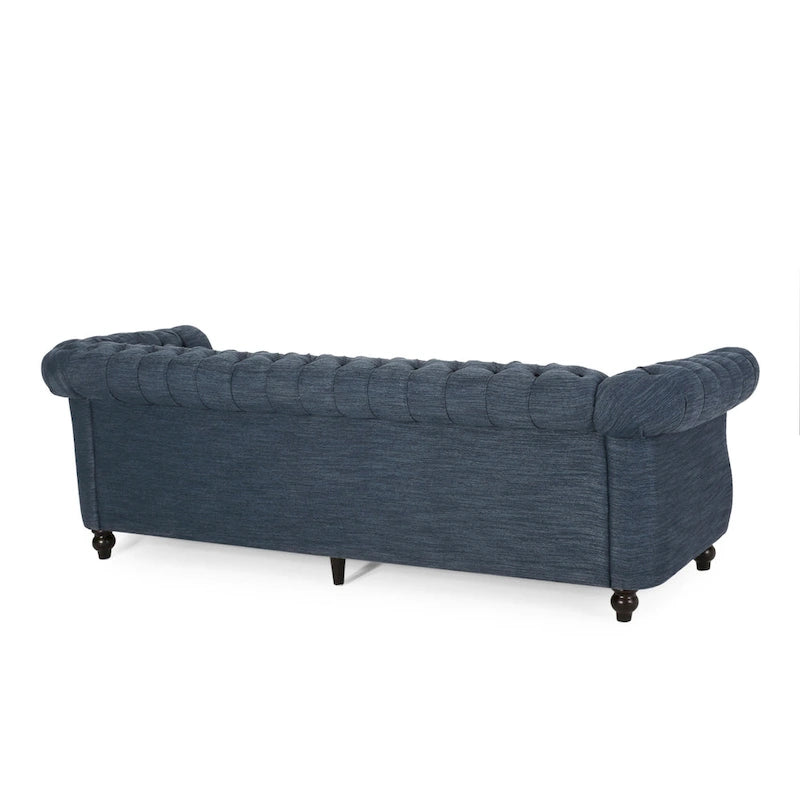 Divano a 3 posti Chesterfield con bottoni e borchie