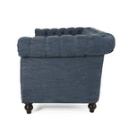 Divano a 3 posti Chesterfield con bottoni e borchie