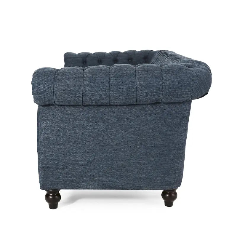 Divano a 3 posti Chesterfield con bottoni e borchie