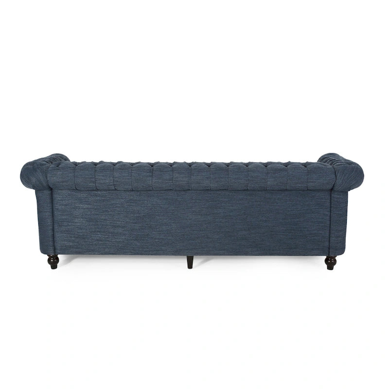 Divano a 3 posti Chesterfield con bottoni e borchie