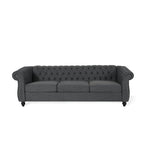 Divano a 3 posti Chesterfield con bottoni e borchie