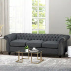 Divano a 3 posti Chesterfield con bottoni e borchie