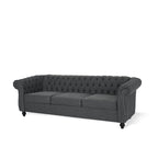 Divano a 3 posti Chesterfield con bottoni e borchie
