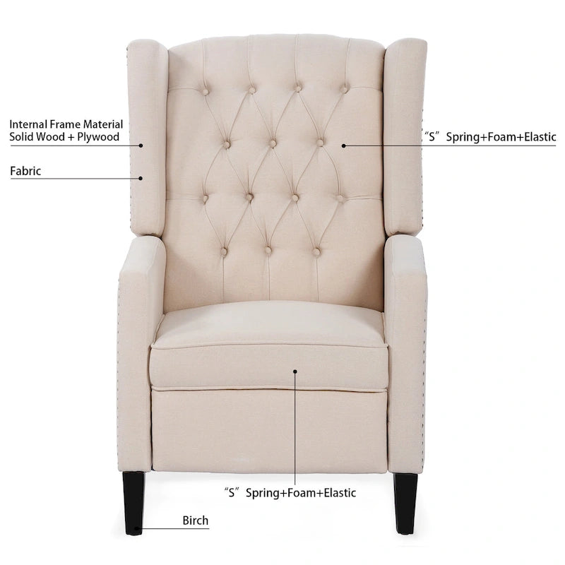 Poltrona reclinabile manuale Wing Chair