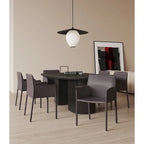 Poltroncina da pranzo in cuoio