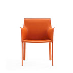 Poltroncina da pranzo in cuoio