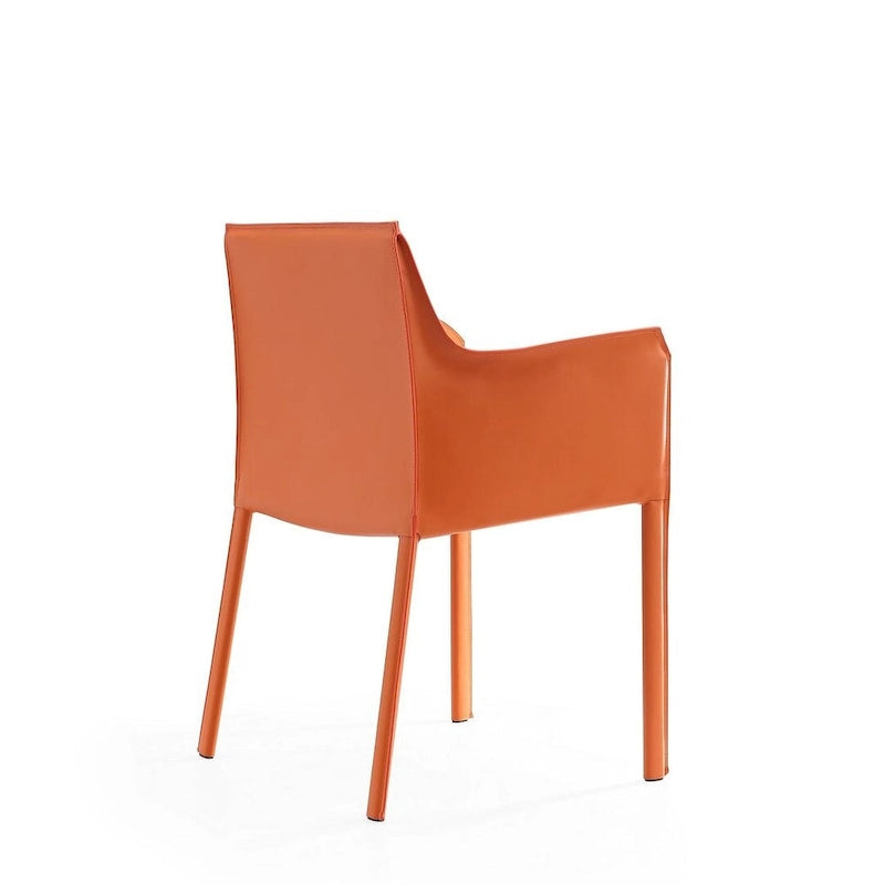 Poltroncina da pranzo in cuoio