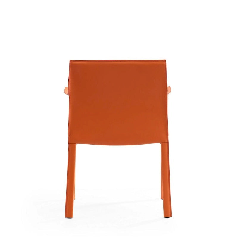 Poltroncina da pranzo in cuoio