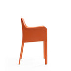 Poltroncina da pranzo in cuoio