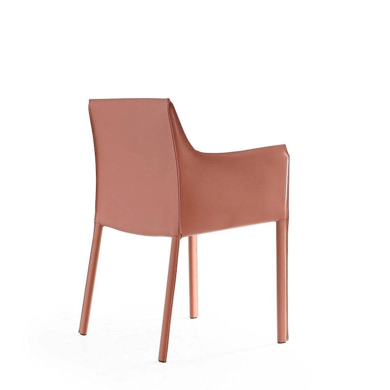 Poltroncina da pranzo in cuoio