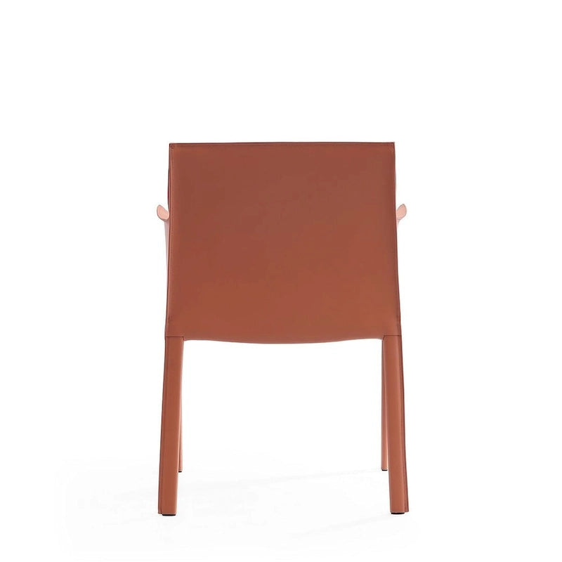 Poltroncina da pranzo in cuoio