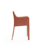 Poltroncina da pranzo in cuoio