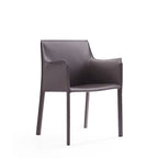 Poltroncina da pranzo in cuoio