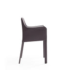 Poltroncina da pranzo in cuoio