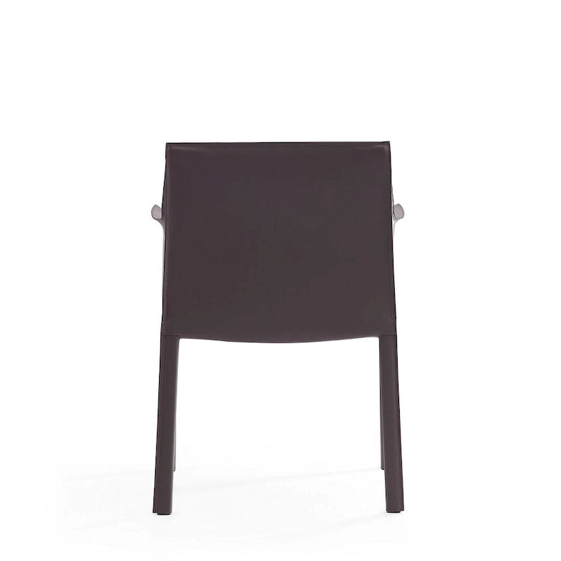 Poltroncina da pranzo in cuoio