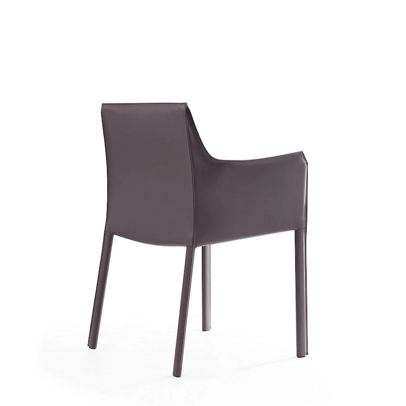 Poltroncina da pranzo in cuoio