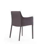 Poltroncina da pranzo in cuoio