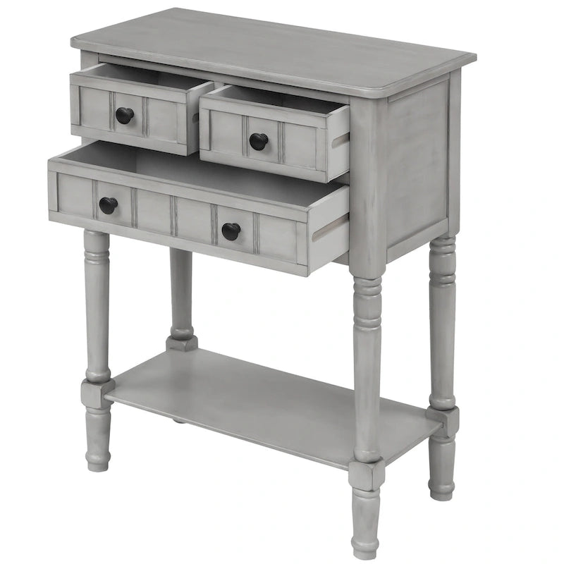 Consolle con cassetti e ripiano inferiore