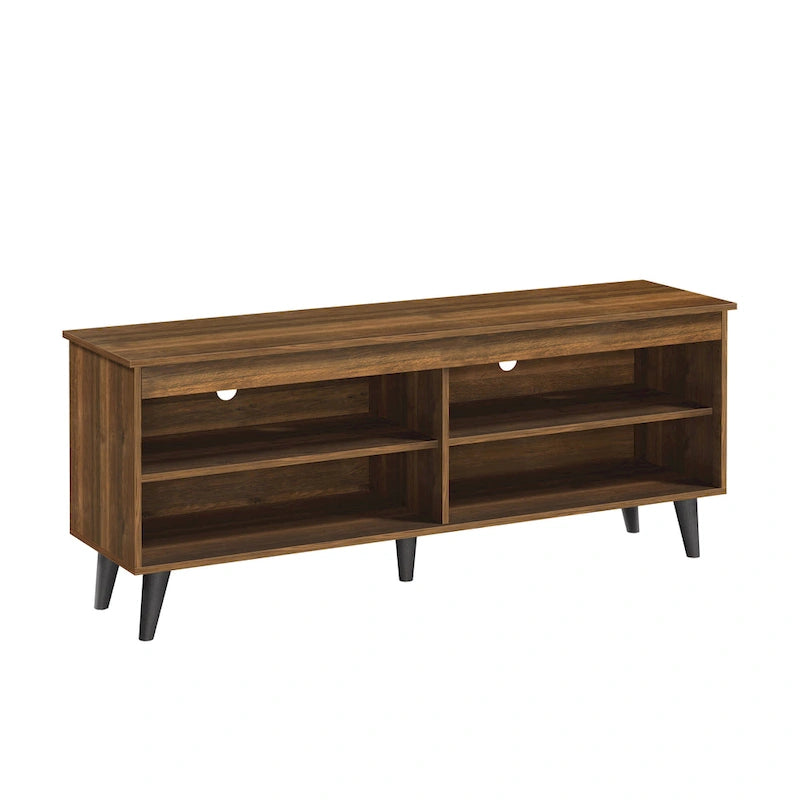 Mobile porta TV Mid-Century Modern con ripiani aperti