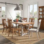 Tavolo da pranzo in rovere da 78 pollici con base a trespolo a gambe tornite