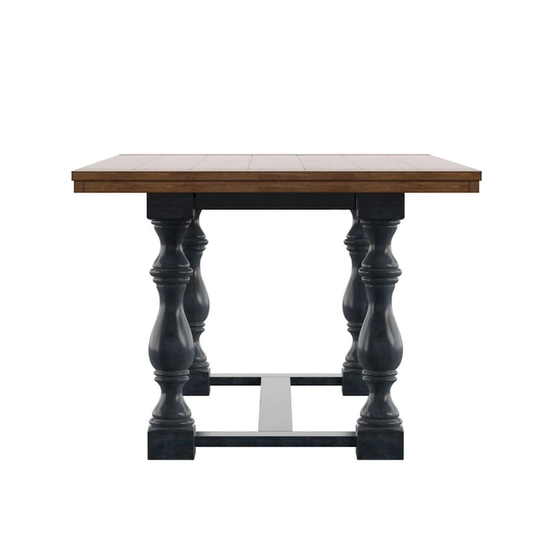 Tavolo da pranzo in rovere da 78 pollici con base a trespolo a gambe tornite