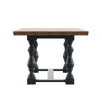 Tavolo da pranzo in rovere da 78 pollici con base a trespolo a gambe tornite