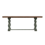 Tavolo da pranzo in rovere da 78 pollici con base a trespolo a gambe tornite