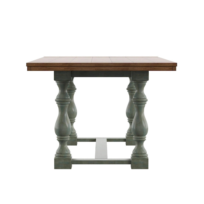 Tavolo da pranzo in rovere da 78 pollici con base a trespolo a gambe tornite