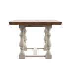 Tavolo da pranzo in rovere da 78 pollici con base a trespolo a gambe tornite