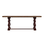Tavolo da pranzo in rovere da 78 pollici con base a trespolo a gambe tornite