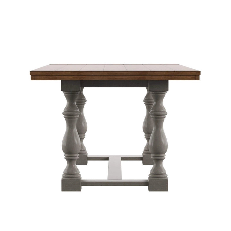 Tavolo da pranzo in rovere da 78 pollici con base a trespolo a gambe tornite