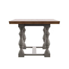 Tavolo da pranzo in rovere da 78 pollici con base a trespolo a gambe tornite