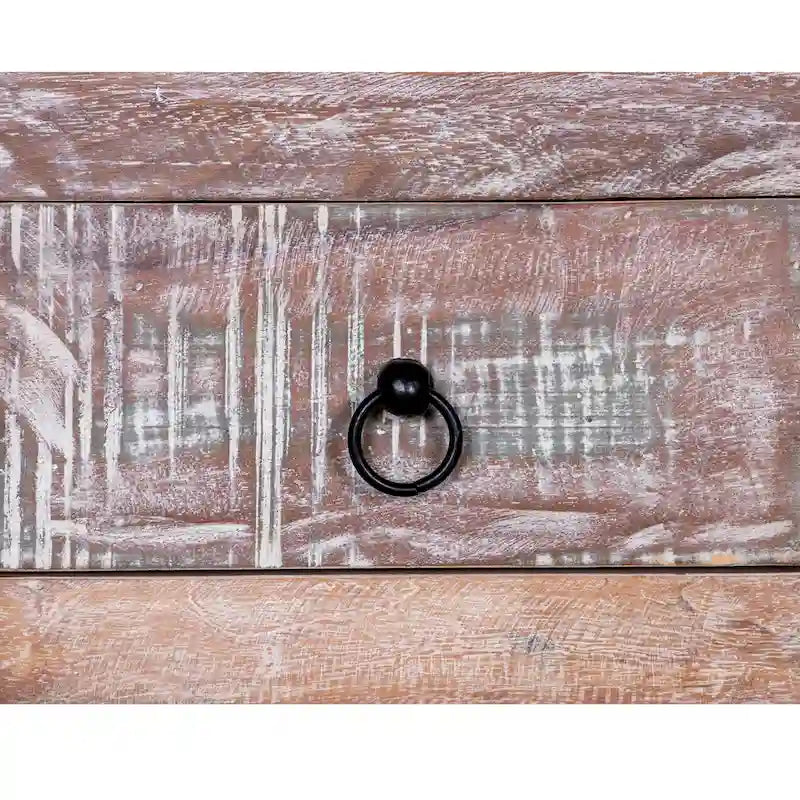Comò da 81 cm in Legno Massello di Mango con 8 Cassetti