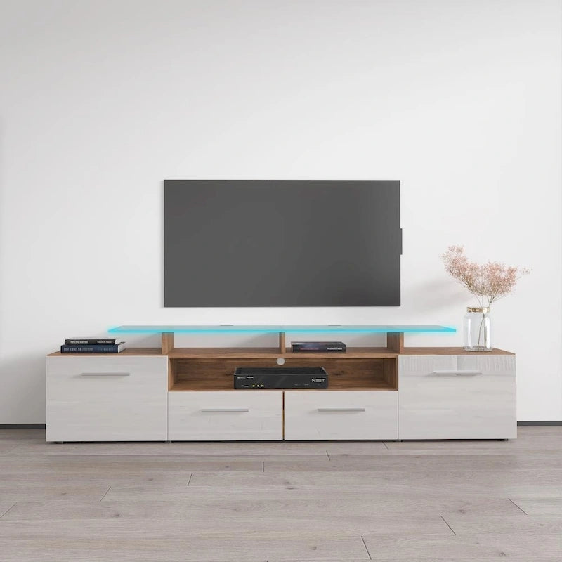 Mobile porta TV moderno con sistema di illuminazione a LED