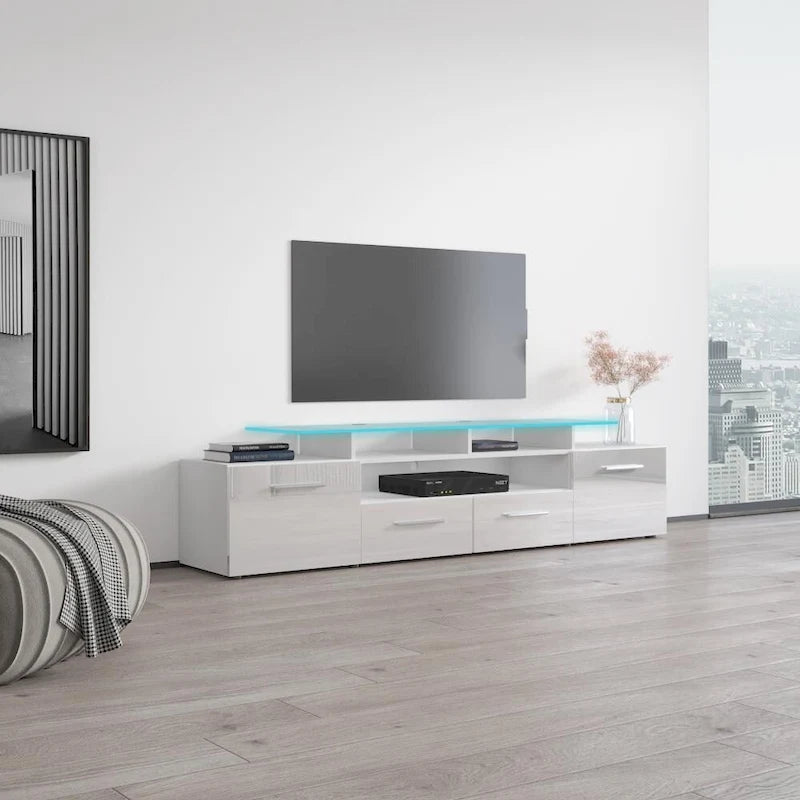 Mobile porta TV moderno con sistema di illuminazione a LED