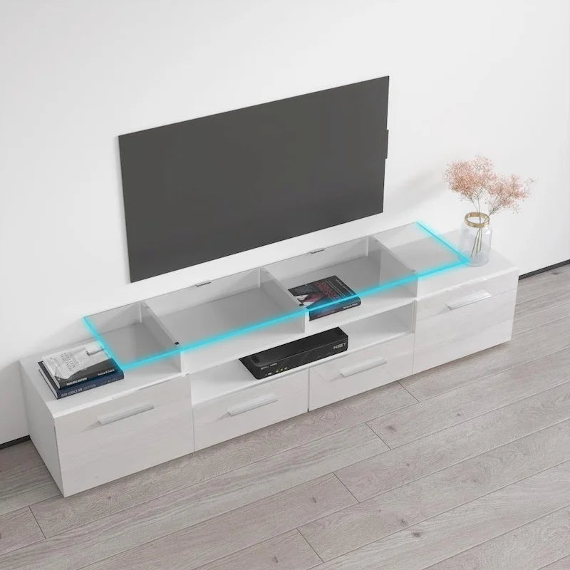 Mobile porta TV moderno con sistema di illuminazione a LED
