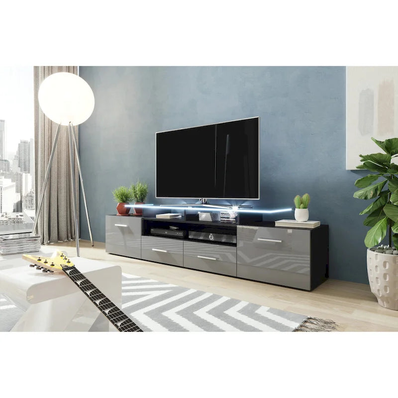 Mobile porta TV moderno con sistema di illuminazione a LED