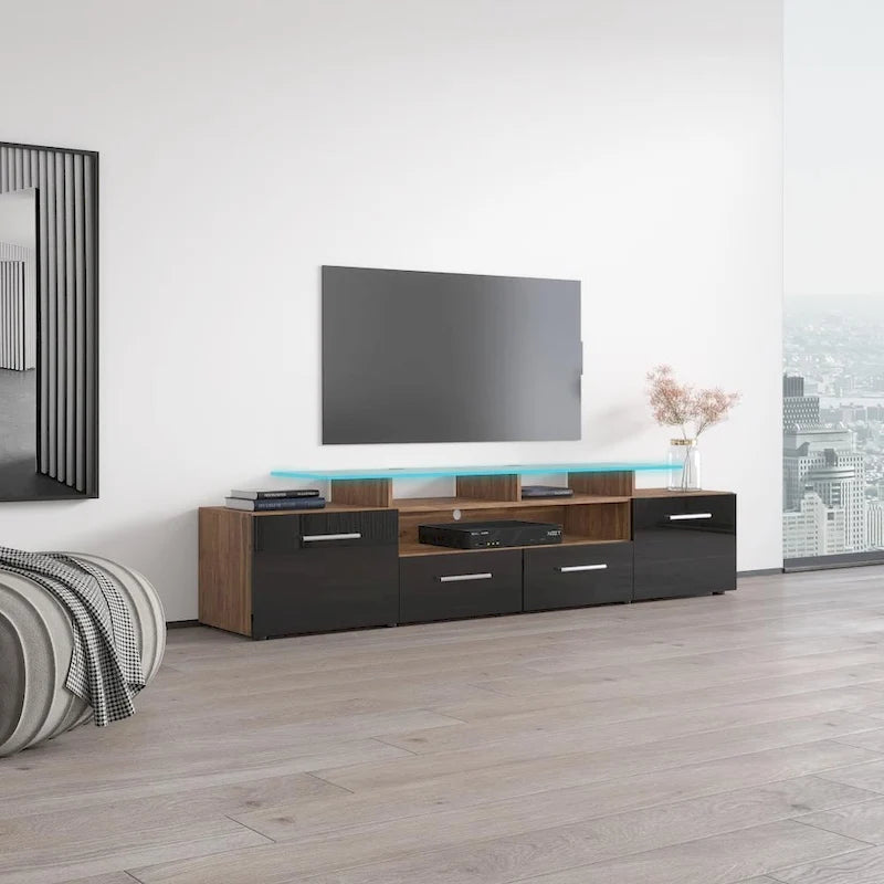 Mobile porta TV moderno con sistema di illuminazione a LED