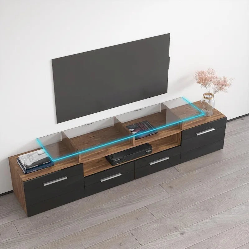 Mobile porta TV moderno con sistema di illuminazione a LED
