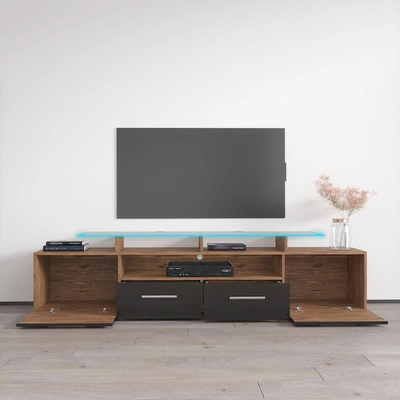 Mobile porta TV moderno con sistema di illuminazione a LED