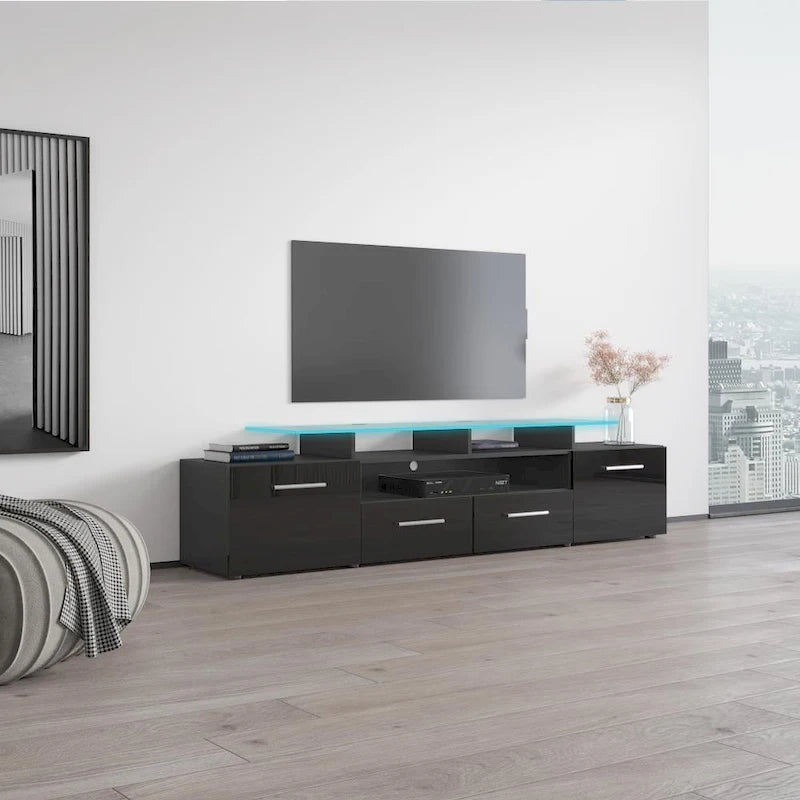 Mobile porta TV moderno con sistema di illuminazione a LED