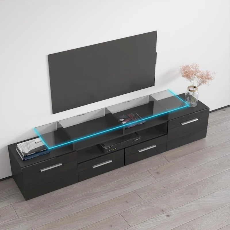 Mobile porta TV moderno con sistema di illuminazione a LED